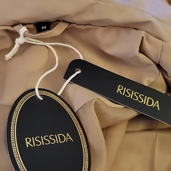 Risissida double breasted trench coat water resistant loose oversize Medium New… - Picture 6 of 12